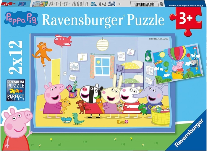 Peppa Big: Peppa’s avonturen puzzel 2x12 stukjes