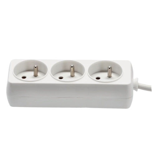 Compacte stekkerdoos met 3 geaarde stopcontacten