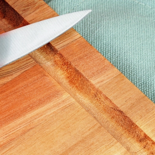 Stevig acaciahout met natuurlijke nerf