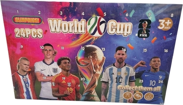 Adventskalender met voetballersmotief - 1 stuk
