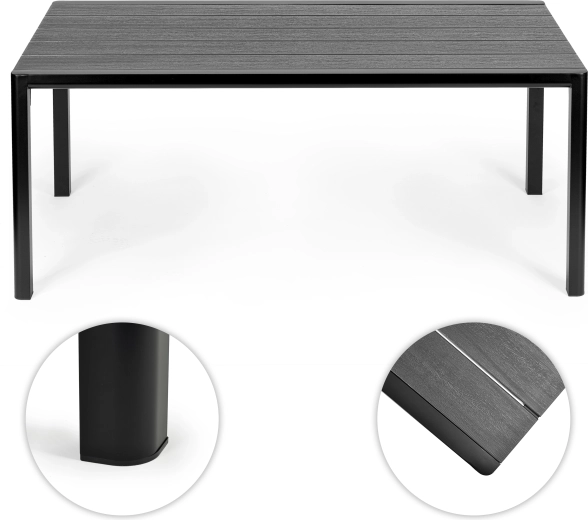 HDPE blad met waterafvoer en houtdecor