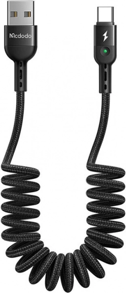 Spiraal USB–USB‑C kabel Mcdodo Omega 1,8 m zwart