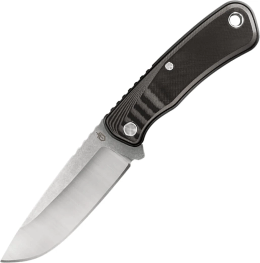 Gerber Downwind fixed DP zwart outdoor mes 10,8 cm zwart-grijs