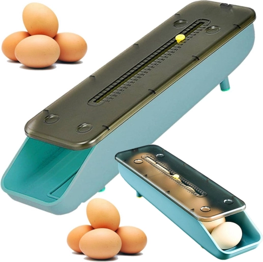 stapelbare eierorganizer voor de koelkast met dispenser en schuifdeksel