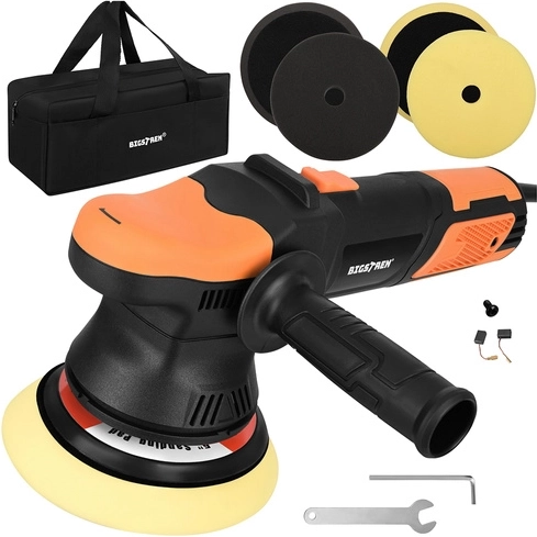 Bigstren excentrische autopolijstmachine 900 W dual action met toerentalregeling