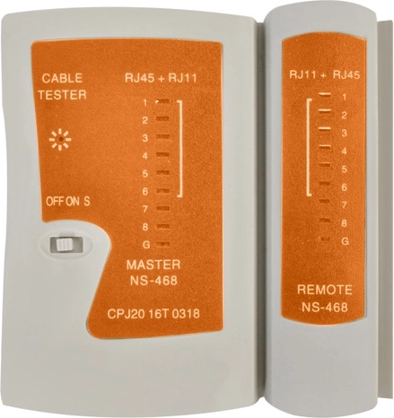 RJ45/RJ11-tester met LED-indicatie