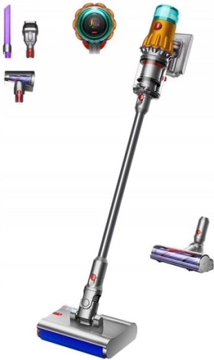 Dyson V12s Detect Slim Submarine draadloze steelstofzuiger geel/nikkel