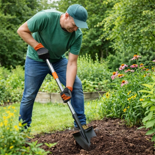 Stevig blad voor werken in de bedden