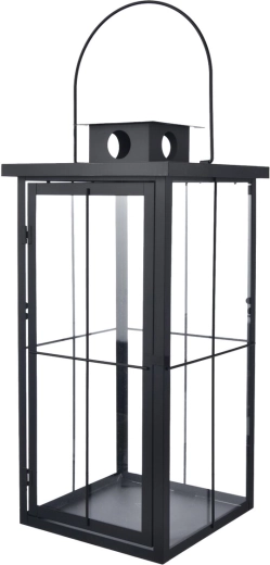 Metalen lantaarn zwart 58 cm