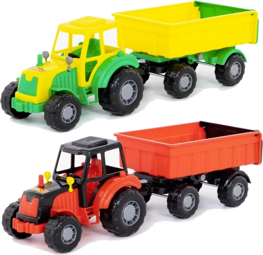 Plastic tractor met aanhanger voor kinderen