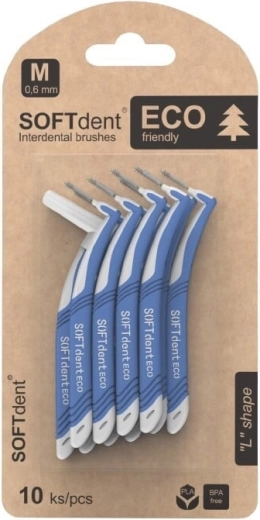 Softdent eco interdentale ragers 0,6 mm M gebogen