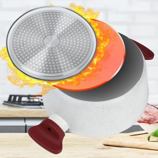 Inductiebodem voor gelijkmatige warmteverdeling