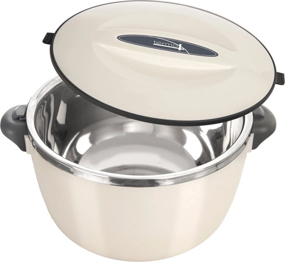 Lange warmhoudduur dankzij roestvrijstalen inzet