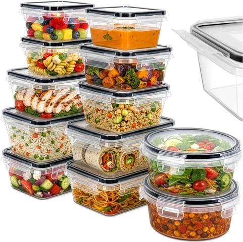 Set voedselbewaarbakjes Zortiva 12 stuks (BPA-vrij)