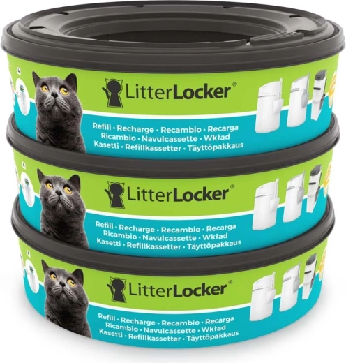 LitterLocker navulcassettes voor kattenbakafvalbak (3 stuks)