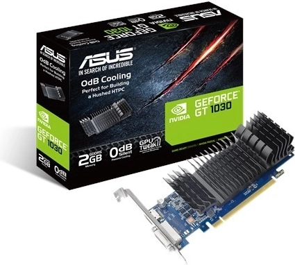 ASUS GT 1030 grafische kaart met passieve koeling