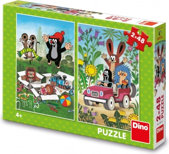 Dino puzzel Molletje – vrolijke avonturen 2×48 stukjes