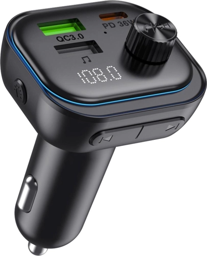Sencor Bluetooth FM-transmitter voor de auto met snel opladen via PD en QC 3.0