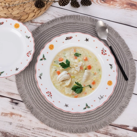 Diepe vorm voor comfortabel serveren