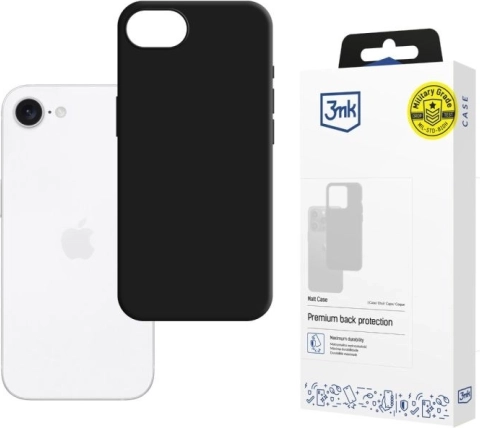 Zwarte Matt Case-hoes voor iPhone 16
