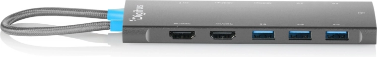 Twee HDMI-uitgangen voor meer werkruimte