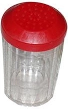 Strooisuikerpot van transparant plastic, mix van kleuren