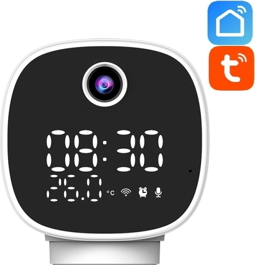 Solight Wi‑Fi-camera voor thuisgebruik met nachtlampje en klok