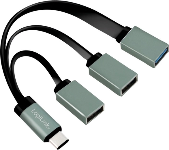 LogiLink USB-C-hub 3.1 met 3× USB-A-poorten