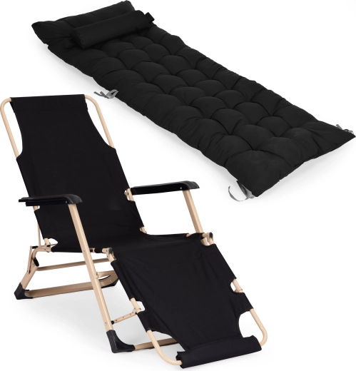 Zachte doorgestikte mat met hoofdkussen