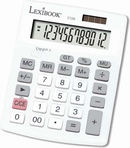 Lexibook zakrekenmachine met 12-cijferig display en zonne-energie