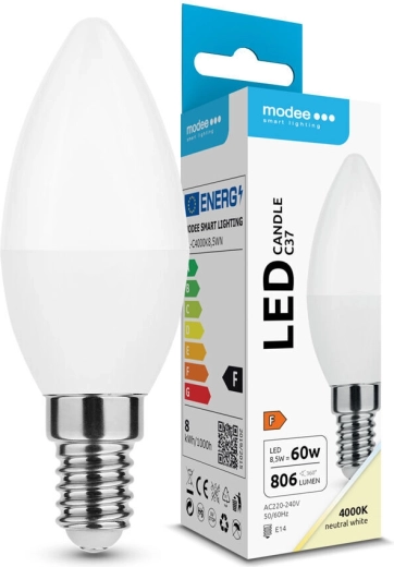 Modee LED kaarslamp C37 8,5 W E14 806 lm neutraal wit