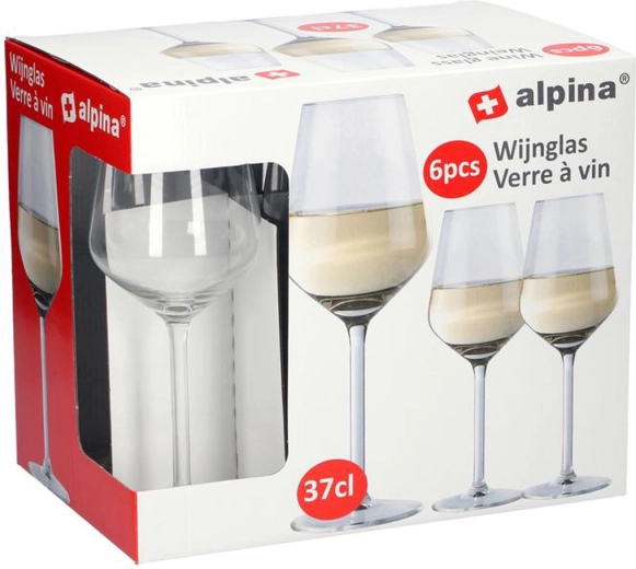 Alpina wijnglazen voor witte wijn 370 ml (6 stuks)