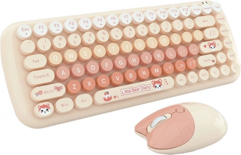 Mofii Candy New 2.4G draadloze set toetsenbord en muis (oranje)