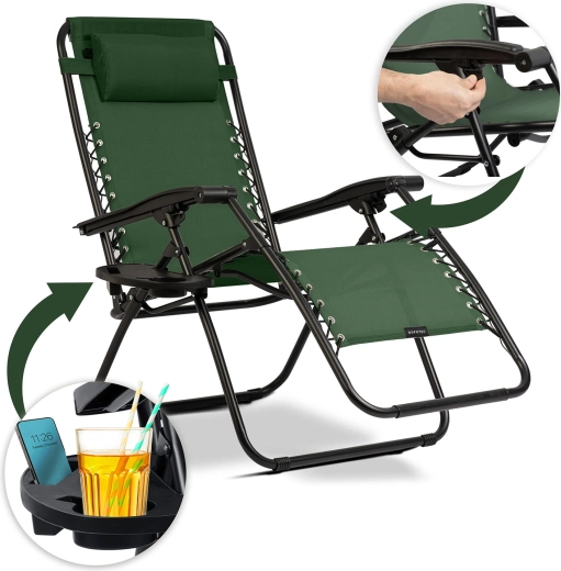 Praktisch zijtafeltje met beker- en telefoonhouder