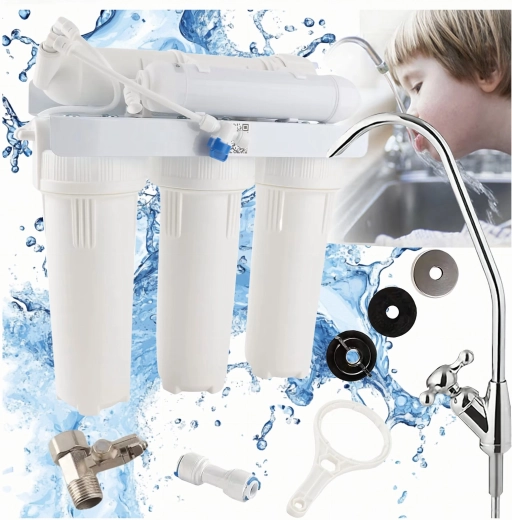 5-traps waterionisator en -filter met omgekeerde osmose voor onder de gootsteen