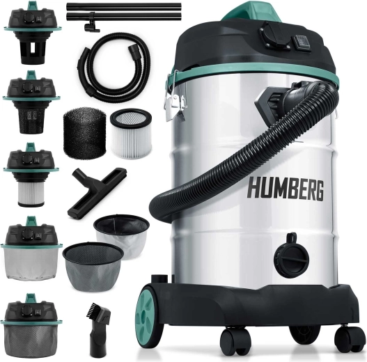 Humberg industriële nat- en droogzuiger 30 l 1600 W