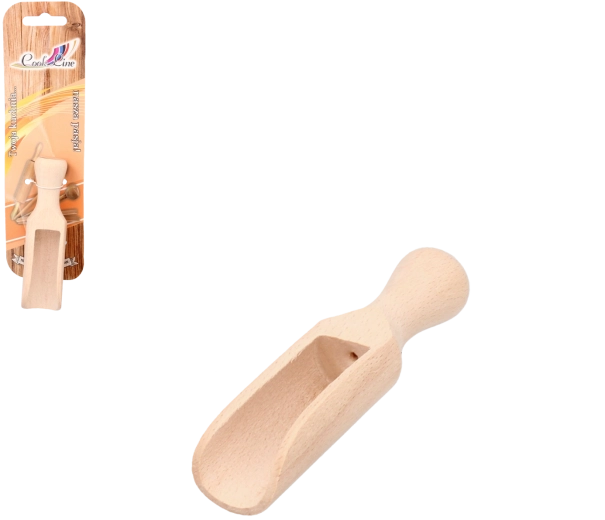 Houten schepje voor losse ingrediënten 10 cm