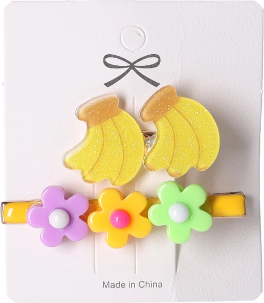 Set van 2 haarspeldjes - banaan