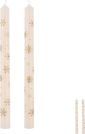 Decoratieve waskaarsen 25 cm, mix, 2 stuks
