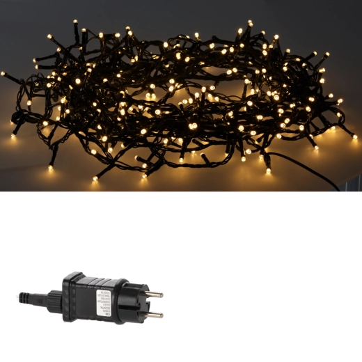LED-lichtsnoer met 1000 diodes, warm wit met koud knippereffect, 50 m