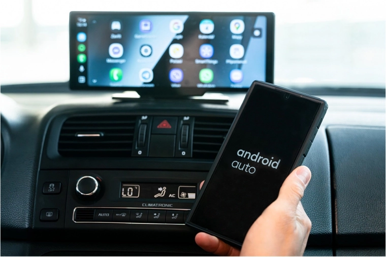 Draadloze Apple CarPlay en Android Auto