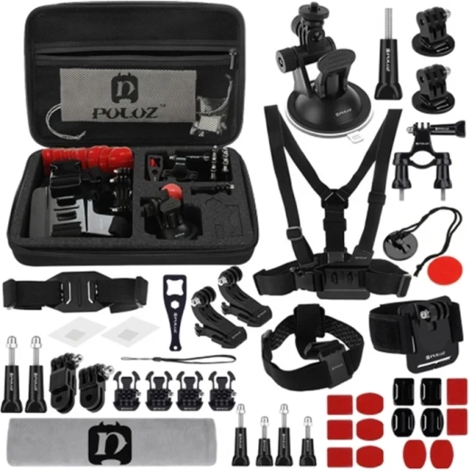 PULUZ complete accessoireset voor actiecamera's 45-in-1 - 1 stuk