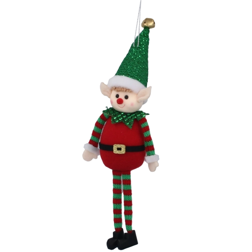 Traditionele rood-groene uitvoering met glitters