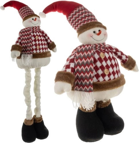 Telescopische kerst-sneeuwman Ruhhy 105 cm - 1 stuk