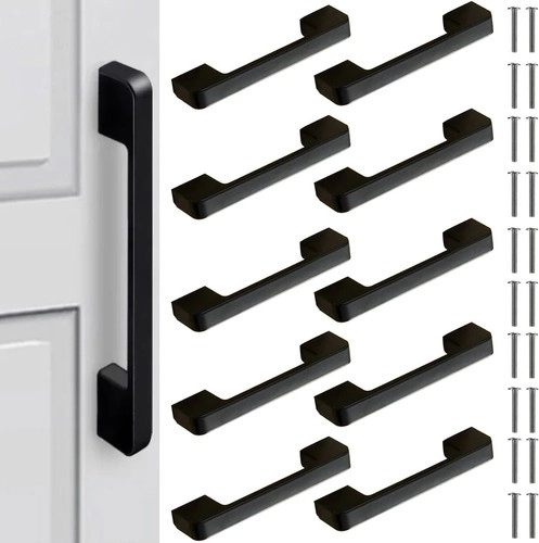 zwarte matte meubelgrepen 10st