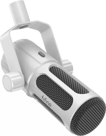 Fifine Tank6 dynamische microfoon USB/XLR wit