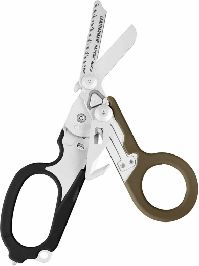 Multifunctionele reddingsschaar Leatherman Raptor Rescue Black-Coyote met etui