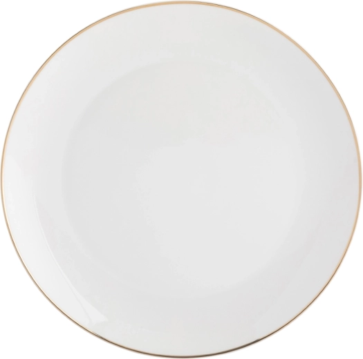 Ondiep porseleinen bord Bella gouden lijn 26 cm crème met gouden rand Altom Design