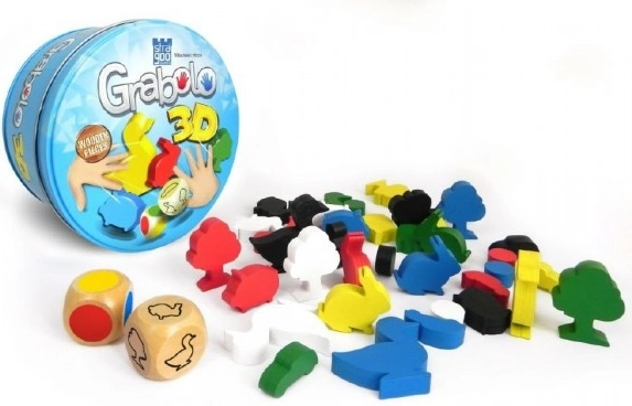 Gezelschapsspel Grabolo 3D met houten figuren
