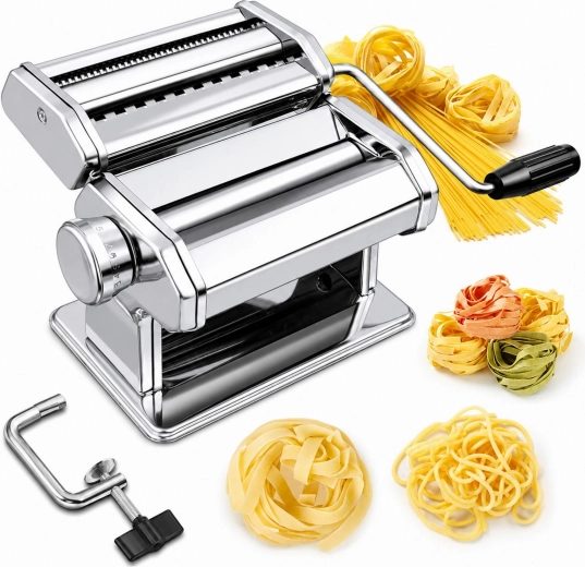 Handmatige roestvrijstalen machine voor deeg en pasta 3-in-1 - 1 stuk